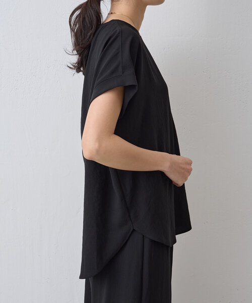 BEARDSLEY(ビアズリー)の「ストレッチジョーゼットブラウス(シャツ/ブラウス・レディース・ネイビー/ダークグレー/ブラック/アイボリー/ホワイト・FREE)」の16枚目の写真