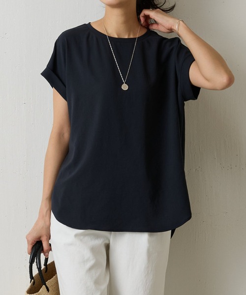 BEARDSLEY(ビアズリー)の「ストレッチジョーゼットブラウス(シャツ/ブラウス・レディース・ネイビー/ダークグレー/ブラック/アイボリー/ホワイト・FREE)」の5枚目の写真