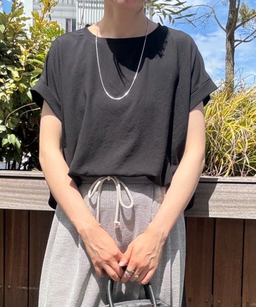 BEARDSLEY(ビアズリー)の「ストレッチジョーゼットブラウス(シャツ/ブラウス・レディース・ネイビー/ダークグレー/ブラック/アイボリー/ホワイト・FREE)」の12枚目の写真