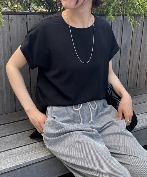 BEARDSLEY（ビアズリー）の「ストレッチジョーゼットブラウス（シャツ/ブラウス・レディース・ネイビー/ダークグレー/ブラック/アイボリー/ホワイト・FREE）」の17枚目の写真