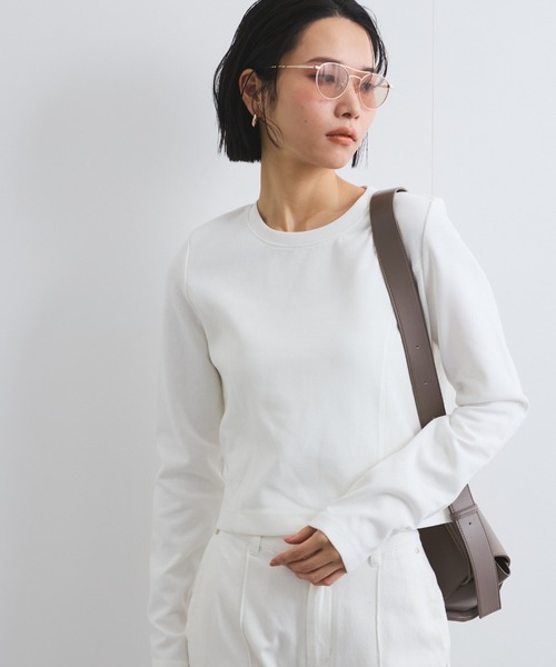 VICKY（ビッキー）の「デザイン切替カットプルオーバー≪洗濯機で洗える≫（Tシャツ/カットソー・レディース・オフホワイト/ブルー/ベージュ・M）」の2枚目の写真