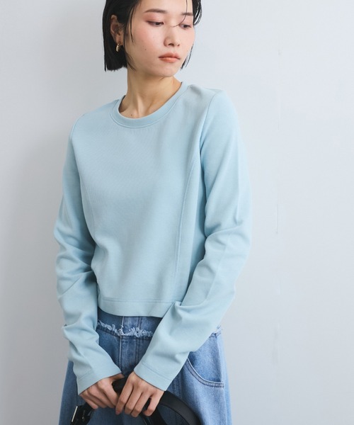 VICKY（ビッキー）の「デザイン切替カットプルオーバー≪洗濯機で洗える≫（Tシャツ/カットソー・レディース・オフホワイト/ブルー/ベージュ・M）」の3枚目の写真