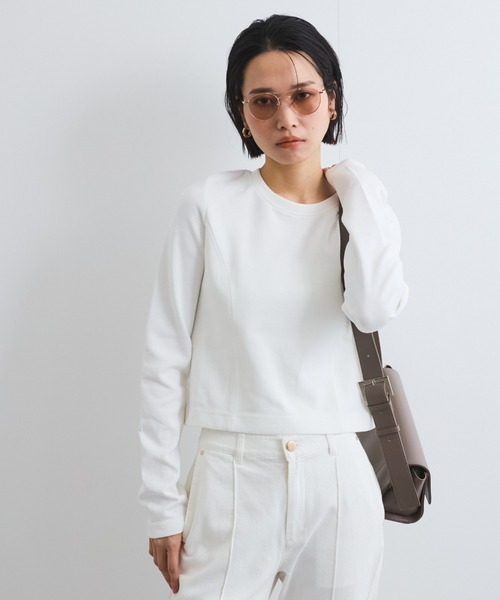 VICKY（ビッキー）の「デザイン切替カットプルオーバー≪洗濯機で洗える≫（Tシャツ/カットソー・レディース・オフホワイト/ブルー/ベージュ・M）」の7枚目の写真