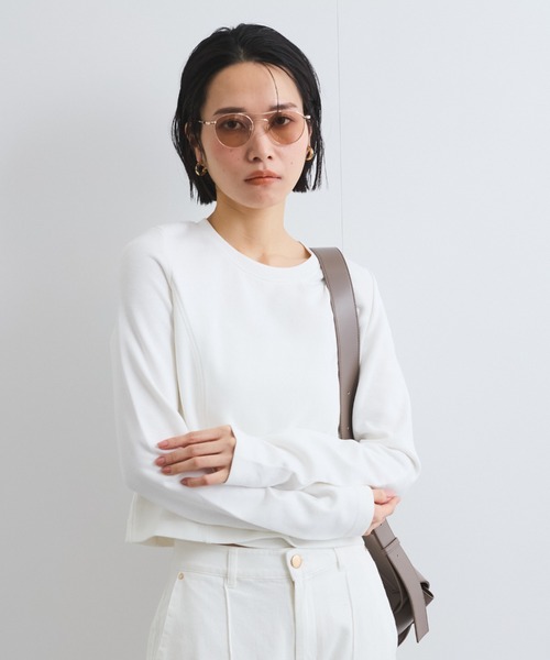 VICKY（ビッキー）の「デザイン切替カットプルオーバー≪洗濯機で洗える≫（Tシャツ/カットソー・レディース・オフホワイト/ブルー/ベージュ・M）」の6枚目の写真