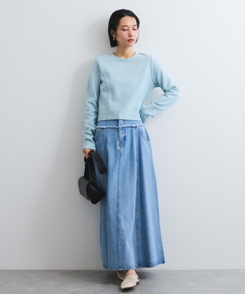 VICKY（ビッキー）の「デザイン切替カットプルオーバー≪洗濯機で洗える≫（Tシャツ/カットソー・レディース・オフホワイト/ブルー/ベージュ・M）」の16枚目の写真