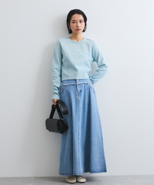 VICKY（ビッキー）の「デザイン切替カットプルオーバー≪洗濯機で洗える≫（Tシャツ/カットソー・レディース・オフホワイト/ブルー/ベージュ・M）」の15枚目の写真