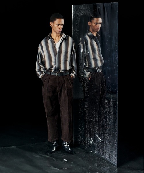 elephant TRIBAL fabrics(エレファントトライバルファブリックス)の「elephant TRIBAL fabrics Zip Ombre Stripe Shirt(シャツ/ブラウス・メンズ・ブラウン/グリーン・FREE)」の11枚目の写真