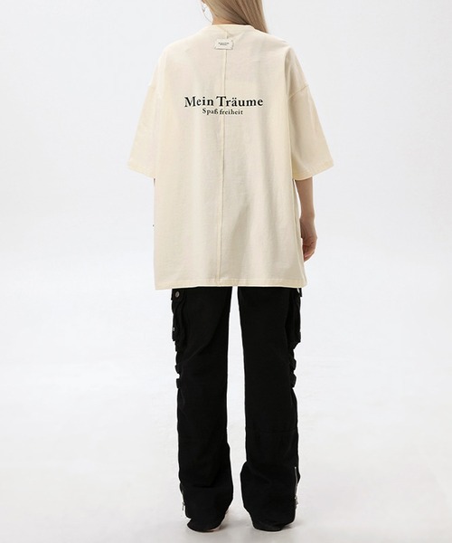 JOHNNY WOLF(ジョニーウルフ)の「JASPER オーバーサイズ バックロゴ Tシャツ(Tシャツ/カットソー・メンズ・オフホワイト/ブラック/パープル・S/M/L)」の12枚目の写真