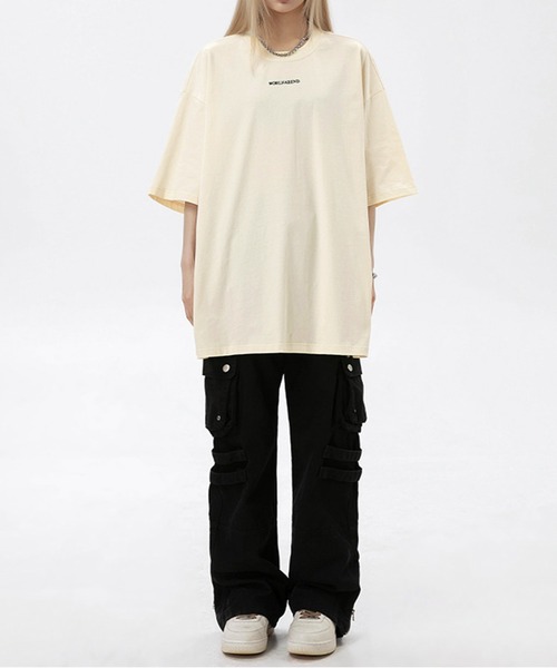 JOHNNY WOLF(ジョニーウルフ)の「JASPER オーバーサイズ バックロゴ Tシャツ(Tシャツ/カットソー・メンズ・オフホワイト/ブラック/パープル・S/M/L)」の13枚目の写真
