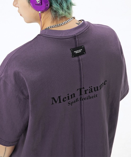 JOHNNY WOLF(ジョニーウルフ)の「JASPER オーバーサイズ バックロゴ Tシャツ(Tシャツ/カットソー・メンズ・オフホワイト/ブラック/パープル・S/M/L)」の18枚目の写真