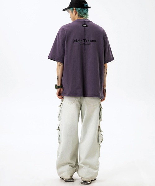 JOHNNY WOLF(ジョニーウルフ)の「JASPER オーバーサイズ バックロゴ Tシャツ(Tシャツ/カットソー・メンズ・オフホワイト/ブラック/パープル・S/M/L)」の19枚目の写真