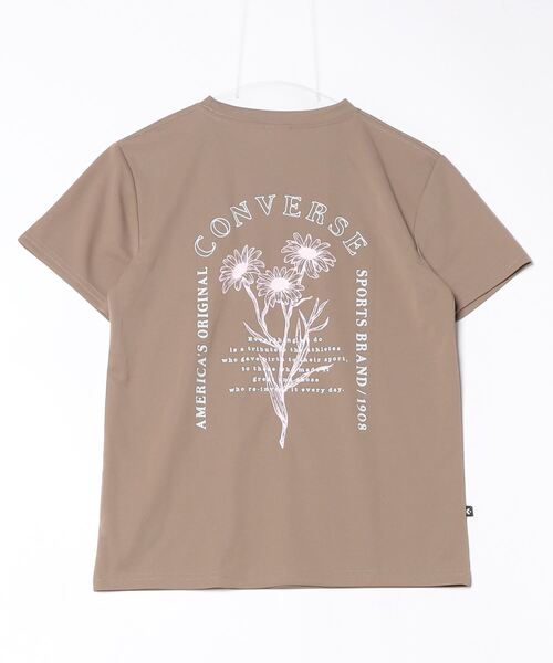 CONVERSE（コンバース）の「コンバース  フラワー PT S/S PT PE Tシャツ（Tシャツ/カットソー・レディース・カーキ/ホワイト・M/L/S）」の3枚目の写真