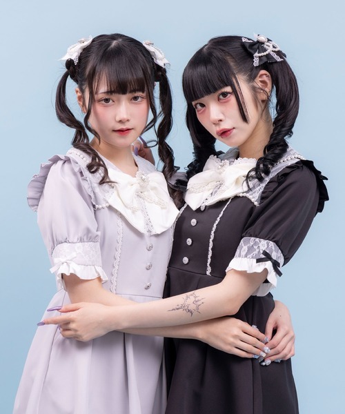 DearMyLove(ディアマイラブ)の「レース重ねパールリボンお嬢様ワンピース(ワンピース・レディース・ベビーピンク/ブルーグレー/ブルー系その他/ブラック系その他/ブラック/ピンク系その他・LARGE/MEDIUM/LL/3L)」の17枚目の写真