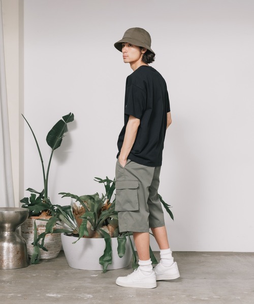 SKKONE(スコーネ)の「SKKONE/スコーネ ストレッチ リラックスカーゴ ハーフパンツ(カーゴパンツ・メンズ・オリーブ/ブラック/ブラウン・L/LL/M)」の3枚目の写真