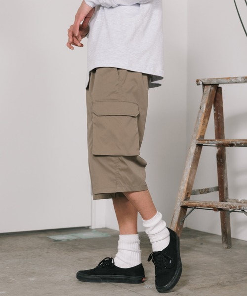 SKKONE(スコーネ)の「SKKONE/スコーネ ストレッチ リラックスカーゴ ハーフパンツ(カーゴパンツ・メンズ・オリーブ/ブラック/ブラウン・L/LL/M)」の13枚目の写真