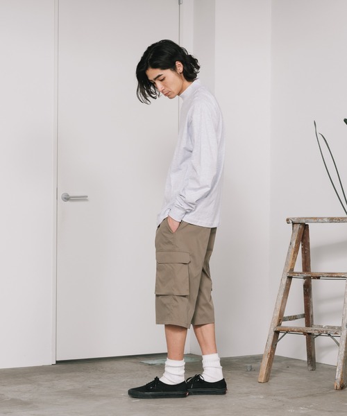 SKKONE(スコーネ)の「SKKONE/スコーネ ストレッチ リラックスカーゴ ハーフパンツ(カーゴパンツ・メンズ・オリーブ/ブラック/ブラウン・L/LL/M)」の17枚目の写真