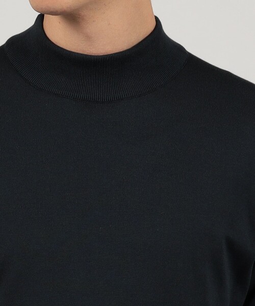 JOHN SMEDLEY（ジョンスメドレー）の「JOHN SMEDLEY ARBER コットン モックネックニット（ニット/セーター・メンズ・ダークブルー/グレー・L/M）」の7枚目の写真