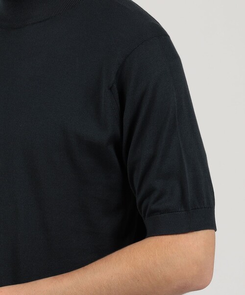 JOHN SMEDLEY（ジョンスメドレー）の「JOHN SMEDLEY ARBER コットン モックネックニット（ニット/セーター・メンズ・ダークブルー/グレー・L/M）」の8枚目の写真