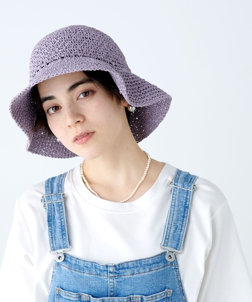 ペミー　新米 メッシュ編みペーパークロシェ（ハット）｜HAT MIKKE