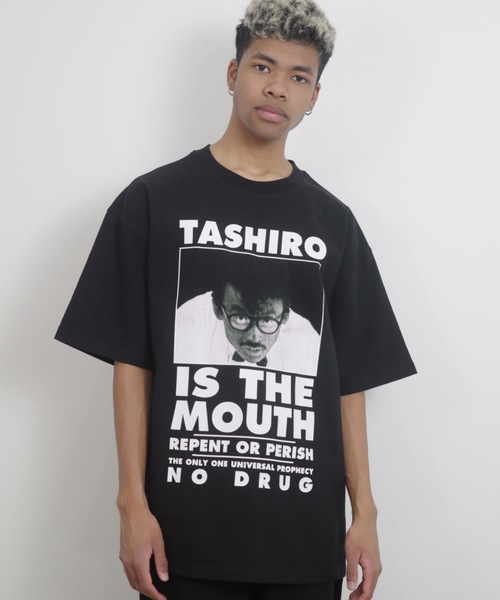 NISHIMOTO IS THE MOUTH（ニシモト イズ ザ マウス）の「S/S TEE | TASHIRO IS THE MOUTH（Tシャツ/カットソー・メンズ・ホワイト/ブラック・MEDIUM/LARGE/X-LARGE）」の5枚目の写真