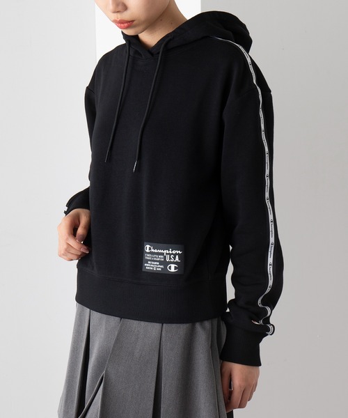 Champion（チャンピオン）の「【Champion】Crop Hoodie Jumper パーカー（パーカー・レディース・ホワイト/ブラック/パープル・S/M/XL/L）」の15枚目の写真
