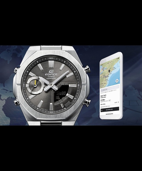 EDIFICE(CASIO)(エディフィス)の「Smartphone Link series / ECB-S10YD-2AJF(アナログ腕時計・メンズ・ネイビー・FREE)」の7枚目の写真