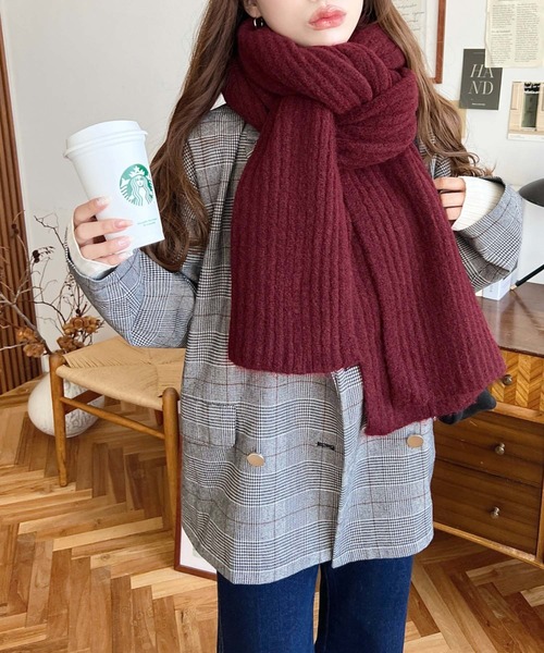 リボンマフラー＋ニット セール】リボンニットマフラー / ribbon knit muffler（マフラー