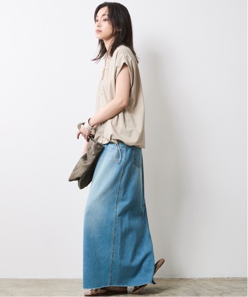 CHIC STYLE(シックスタイル)の「ノースリーブデザインカットソー<大きいサイズ有>シックスタイル(Tシャツ/カットソー・レディース・ブラック/ベージュ・3L/LL/L/M/5L/4L)」の13枚目の写真
