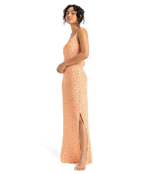 ROXY（ロキシー）の「SEMI TROPIC MAXI CRI /ロキシー総柄マキシワンピース（ワンピース・レディース・オレンジ・SMALL/MEDIUM/LARGE）」の3枚目の写真