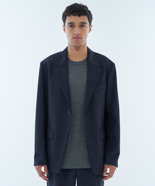 ESTNATION（エストネーション）の「GOOD PEOPLE GOOD STITCHING GOOD PRODUCT for ESTNATION / ツイル シングルジャケット（テーラードジャケット・メンズ・ネイビー/ブラック・SMALL/MEDIUM/LARGE/X-LARGE）」の2枚目の写真