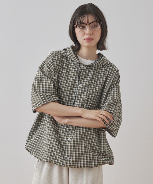 ☆boohoo☆オーバーサイズ トーンチェックプリント シャツ セール】【Unblend】オーバーサイズ ドローコード フーディ