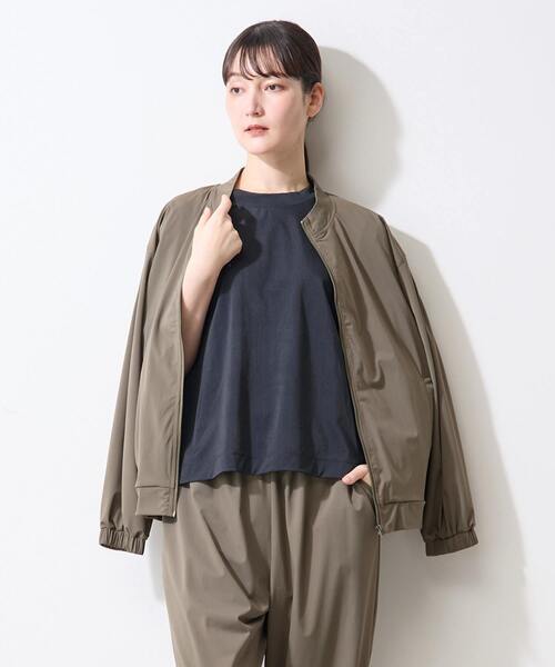LOGEMENT DE CLAIRE(ロジュモンドクレール)の「【Allease/オールイーズ】ジップアップブルゾン(ブルゾン・レディース・ブラック/カーキ・FREE)」の1枚目の写真
