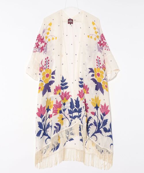 カヤ(カヤ)の「【カヤ】花錦UV羽織(カーディガン/ボレロ・レディース・ダークグレー/ブルー/ベージュ/ネイビー・FREE)」の3枚目の写真