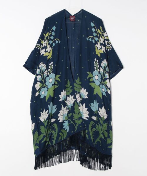 カヤ(カヤ)の「【カヤ】花錦UV羽織(カーディガン/ボレロ・レディース・ダークグレー/ブルー/ベージュ/ネイビー・FREE)」の4枚目の写真