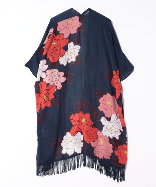 カヤ(カヤ)の「【カヤ】花錦UV羽織(カーディガン/ボレロ・レディース・ダークグレー/ブルー/ベージュ/ネイビー・FREE)」の12枚目の写真