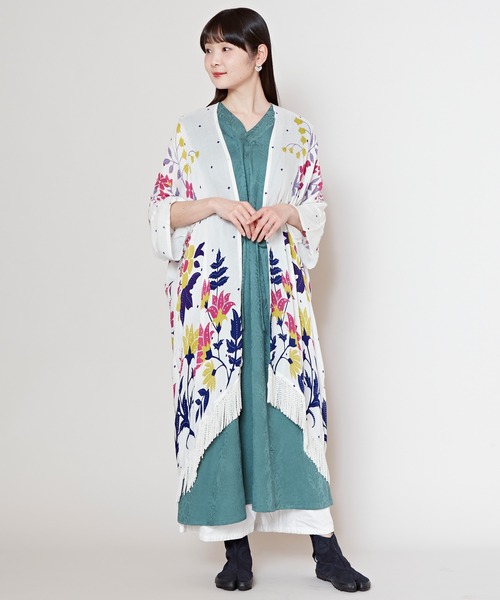 カヤ(カヤ)の「【カヤ】花錦UV羽織(カーディガン/ボレロ・レディース・ダークグレー/ブルー/ベージュ/ネイビー・FREE)」の17枚目の写真