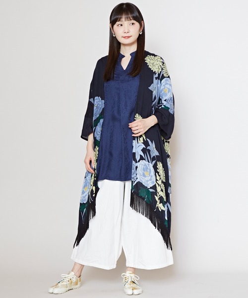 カヤ(カヤ)の「【カヤ】花錦UV羽織(カーディガン/ボレロ・レディース・ダークグレー/ブルー/ベージュ/ネイビー・FREE)」の19枚目の写真