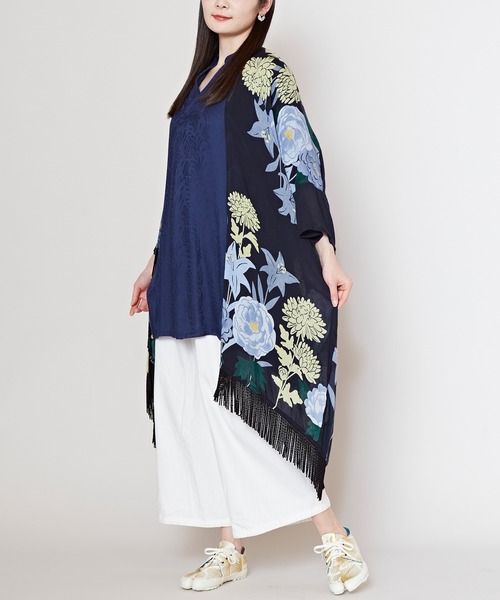 カヤ(カヤ)の「【カヤ】花錦UV羽織(カーディガン/ボレロ・レディース・ダークグレー/ブルー/ベージュ/ネイビー・FREE)」の20枚目の写真