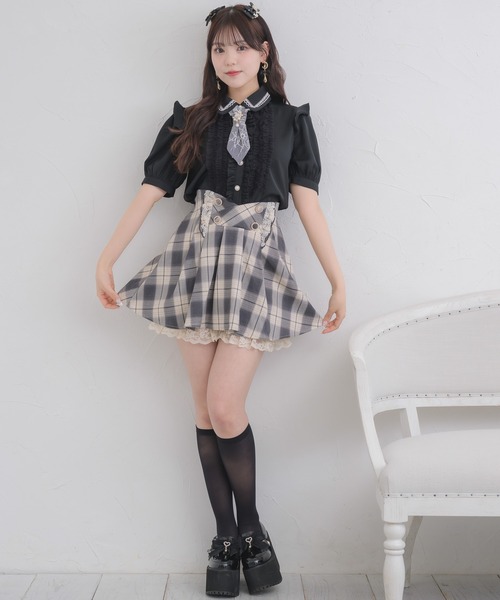 ROJITA(ロジータ)の「ウエストラッフルスカパン(スカート・レディース・ブラック/グレー/ピンク・FREE)」の5枚目の写真