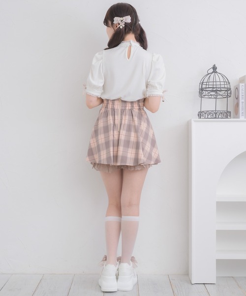 ROJITA(ロジータ)の「ウエストラッフルスカパン(スカート・レディース・ブラック/グレー/ピンク・FREE)」の4枚目の写真