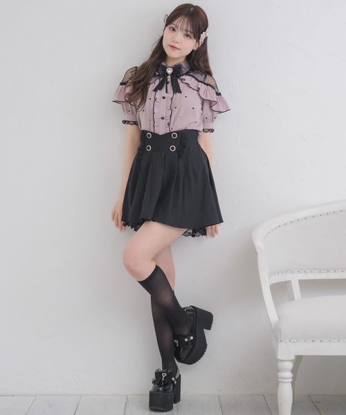 ROJITA(ロジータ)の「ウエストラッフルスカパン(スカート・レディース・ブラック/グレー/ピンク・FREE)」の10枚目の写真