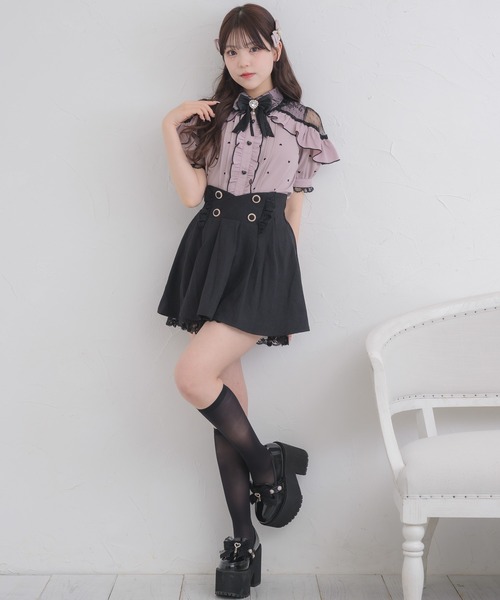 ROJITA(ロジータ)の「ウエストラッフルスカパン(スカート・レディース・ブラック/グレー/ピンク・FREE)」の12枚目の写真