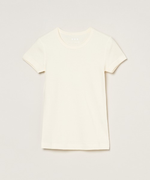 three dots（スリードッツ）の「オーガニックコットン アレックス（Tシャツ/カットソー・レディース・オリーブ/ピンク系その他/ホワイト系その他/ベージュ系その他・SMALL/MEDIUM）」の2枚目の写真