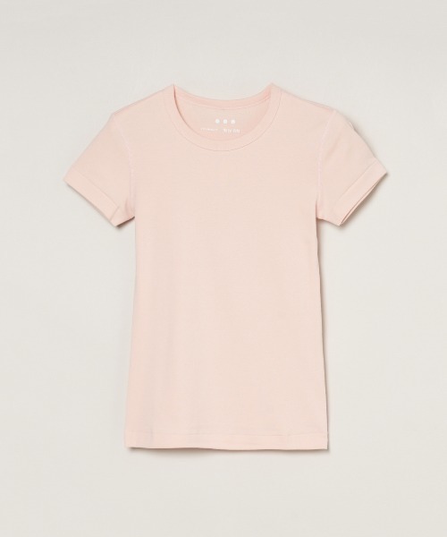 three dots（スリードッツ）の「オーガニックコットン アレックス（Tシャツ/カットソー・レディース・オリーブ/ピンク系その他/ホワイト系その他/ベージュ系その他・SMALL/MEDIUM）」の4枚目の写真