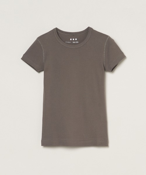 three dots（スリードッツ）の「オーガニックコットン アレックス（Tシャツ/カットソー・レディース・オリーブ/ピンク系その他/ホワイト系その他/ベージュ系その他・SMALL/MEDIUM）」の3枚目の写真