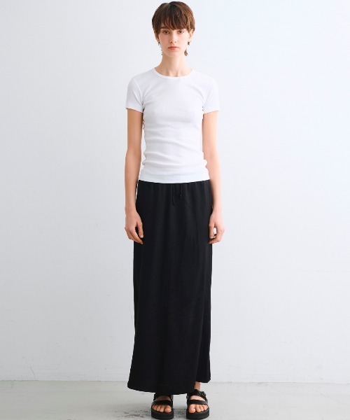 three dots（スリードッツ）の「オーガニックコットン アレックス（Tシャツ/カットソー・レディース・オリーブ/ピンク系その他/ホワイト系その他/ベージュ系その他・SMALL/MEDIUM）」の5枚目の写真