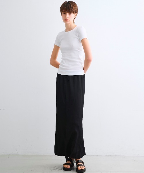 three dots（スリードッツ）の「オーガニックコットン アレックス（Tシャツ/カットソー・レディース・オリーブ/ピンク系その他/ホワイト系その他/ベージュ系その他・SMALL/MEDIUM）」の8枚目の写真