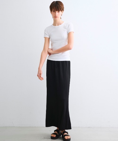 three dots（スリードッツ）の「オーガニックコットン アレックス（Tシャツ/カットソー・レディース・オリーブ/ピンク系その他/ホワイト系その他/ベージュ系その他・SMALL/MEDIUM）」の9枚目の写真
