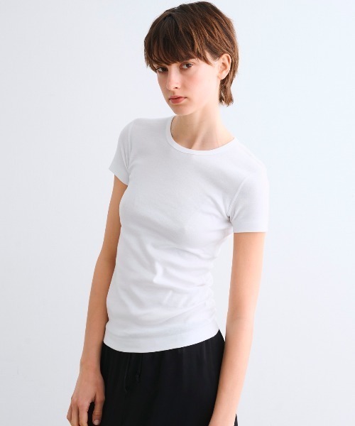 three dots（スリードッツ）の「オーガニックコットン アレックス（Tシャツ/カットソー・レディース・オリーブ/ピンク系その他/ホワイト系その他/ベージュ系その他・SMALL/MEDIUM）」の13枚目の写真
