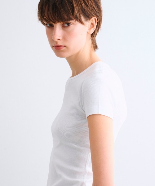 three dots（スリードッツ）の「オーガニックコットン アレックス（Tシャツ/カットソー・レディース・オリーブ/ピンク系その他/ホワイト系その他/ベージュ系その他・SMALL/MEDIUM）」の14枚目の写真